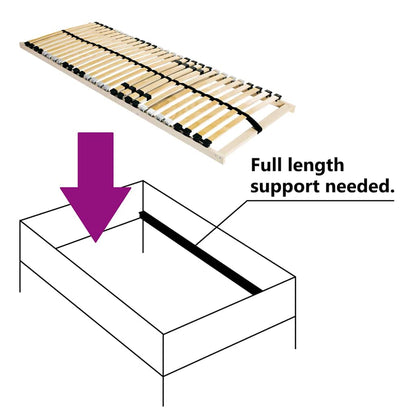Senge Med Lærkestruktur Brun 70 190 Cm Massivt Bøgetræ - Billede 5