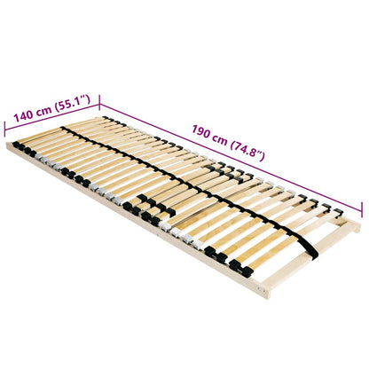 Senge Med Lærkestruktur Brun 140 190 Cm Massivt Bøgetræ - Billede 6