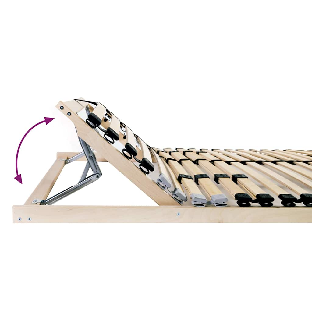 Senge Med Lærkestruktur Brun 120 190 Cm Massivt Bøgetræ - Billede 3