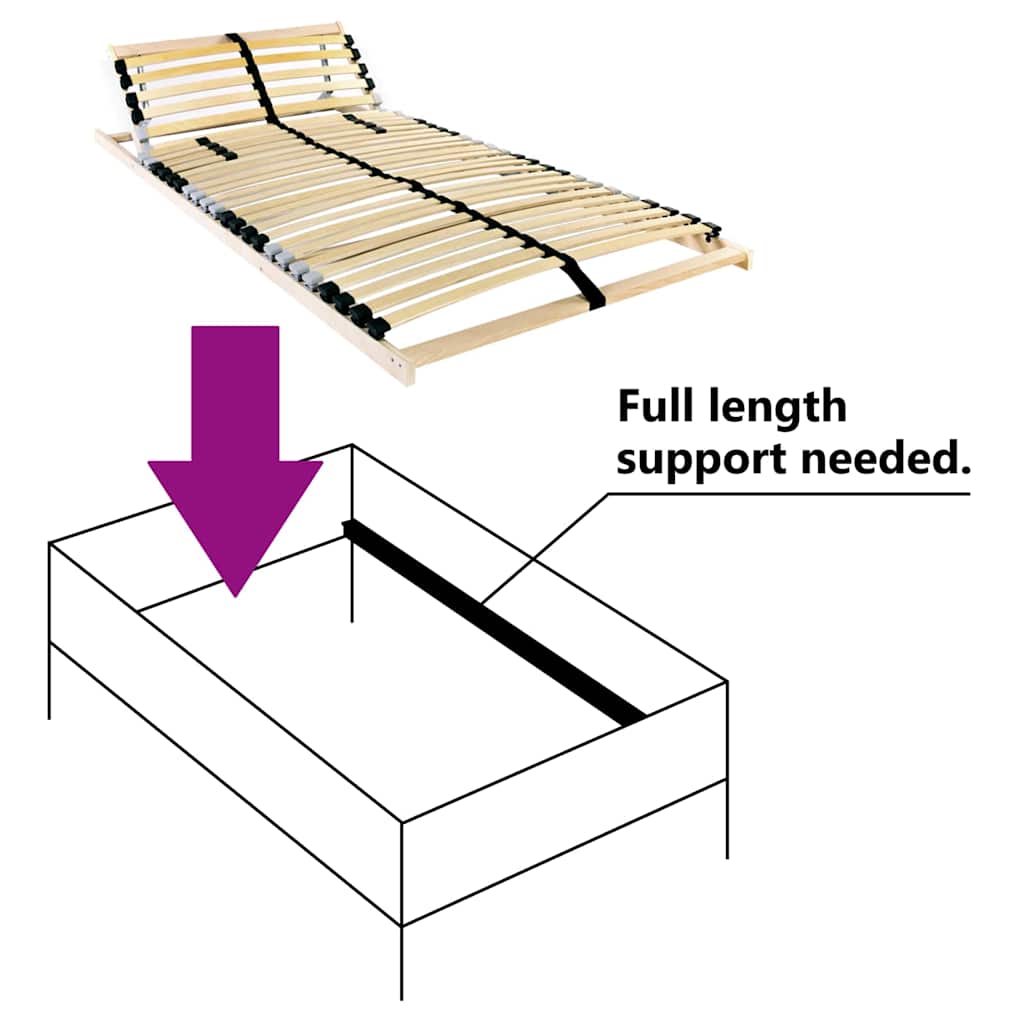 Senge Med Lærkestruktur Brun 120 190 Cm Massivt Bøgetræ - Billede 5