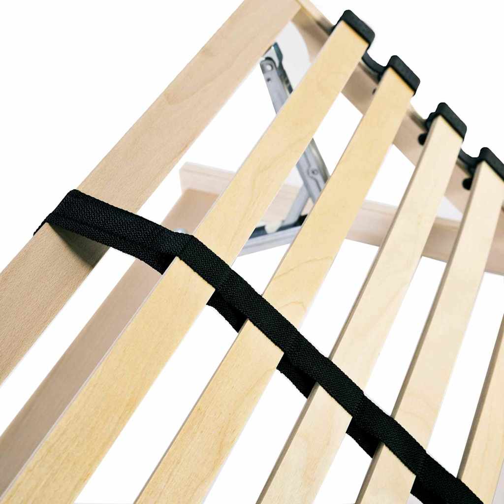 Senge Med Lærkestruktur Brun 140 190 Cm Massivt Bøgetræ - Billede 4