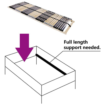 Lamelbund Brun 90 X 190 Cm Massivt Bøgetræ - Billede 6