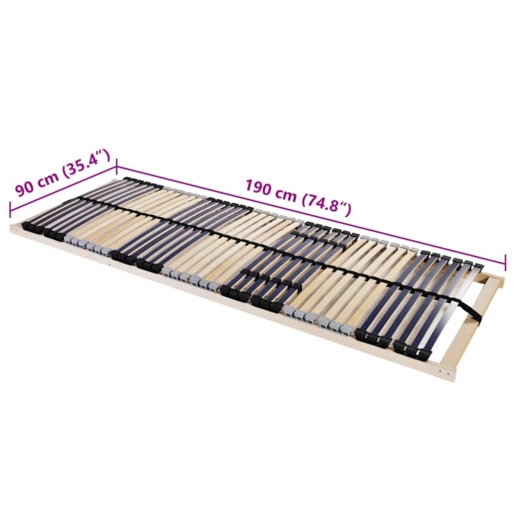 Lamelbund Brun 90 X 190 Cm Massivt Bøgetræ - Billede 7