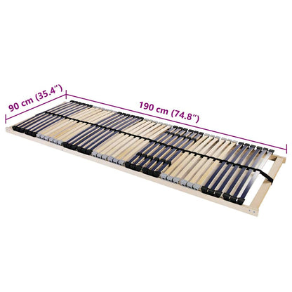 Lamelbund Brun 90 X 190 Cm Massivt Bøgetræ - Billede 7