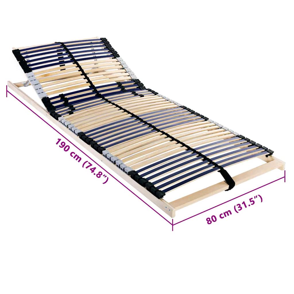 Lamelbund Brun 80 190 Cm Massivt Bøgetræ - Billede 6