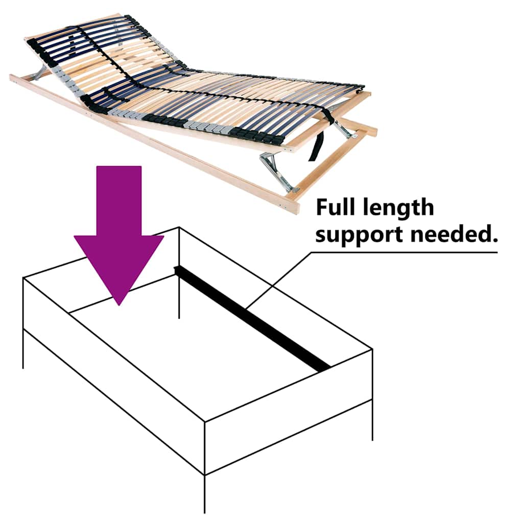 Lamelbund Brun 90 190 Cm Massivt Bøgetræ - Billede 6