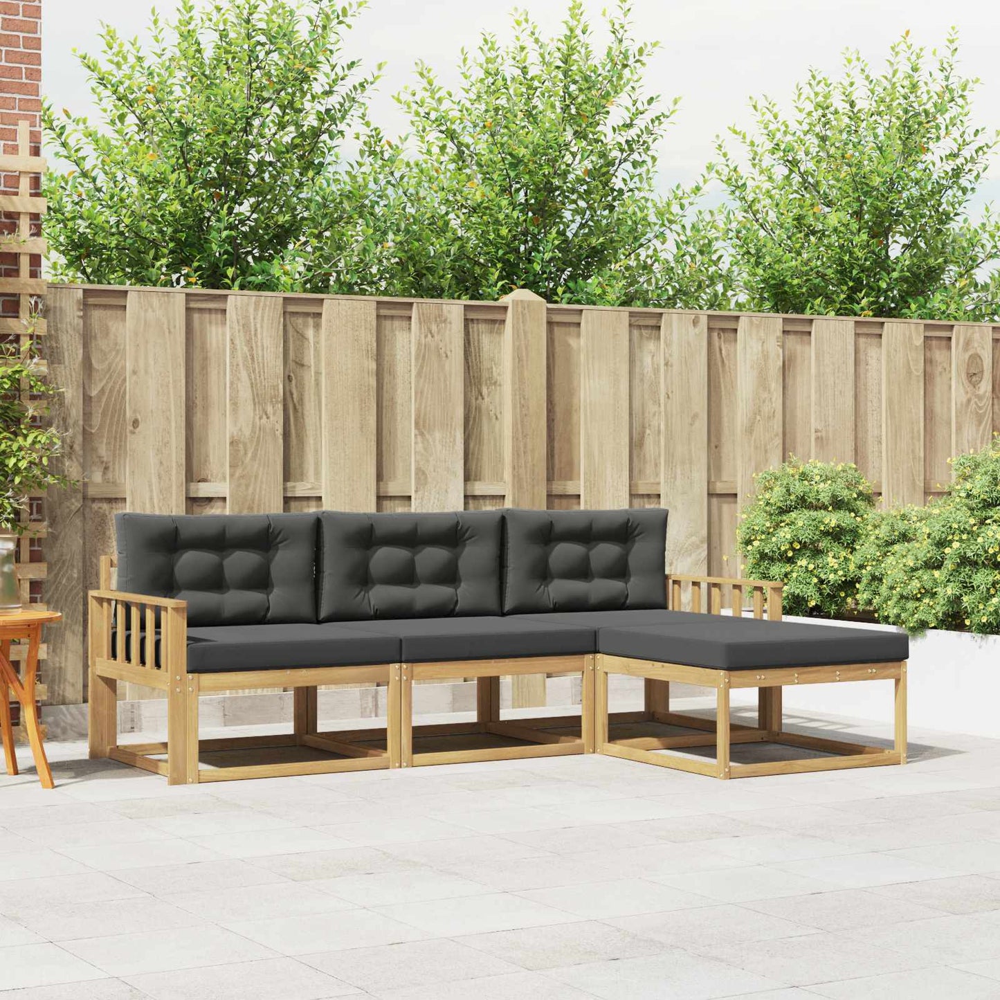 Udendørs Sofagruppe 4 Dele Massivt Akacietræ