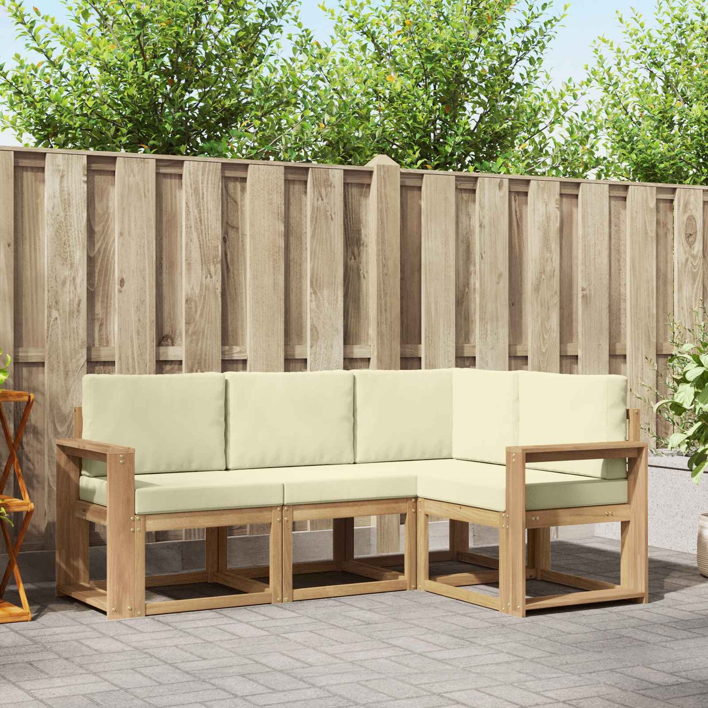 Udendørs Sofagruppe Med Pude 4 Dele - Variant 3387564