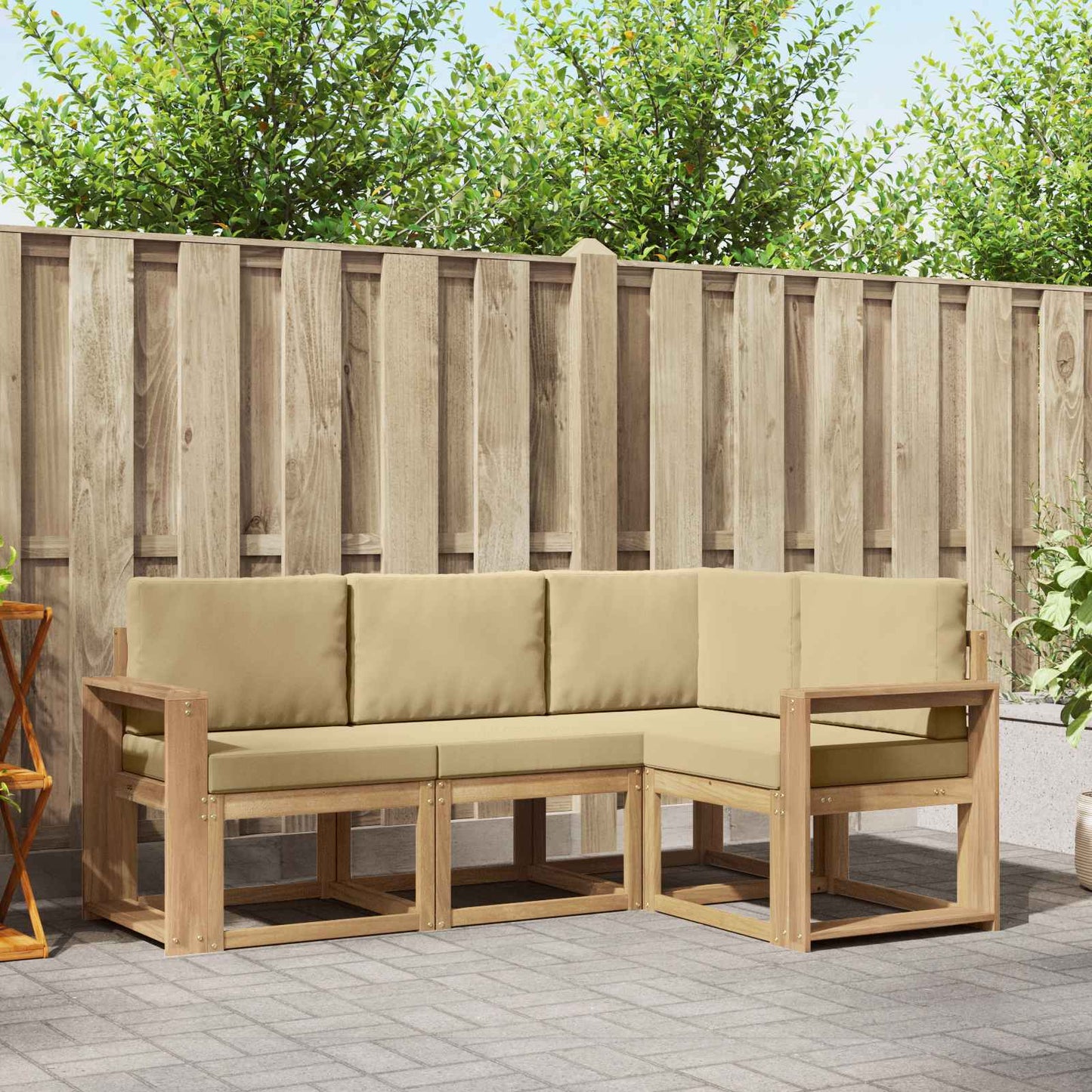 Udendørs Sofagruppe Med Pude 4 Dele - Variant 3387567