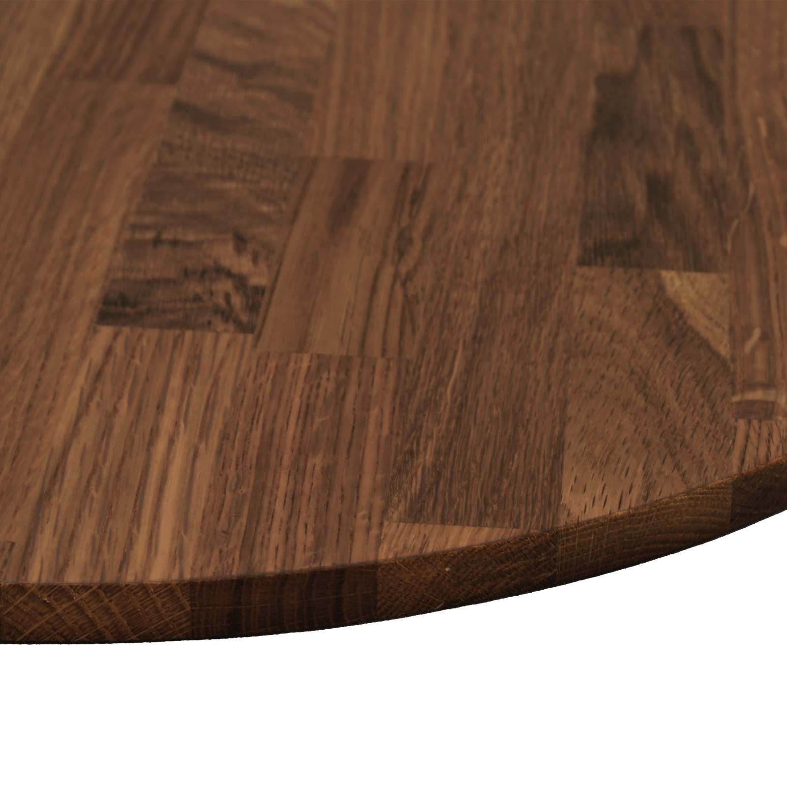 Bordplade Mørk Ø 70 X 2,5 Cm Massivt Eg Træ - Billede 6