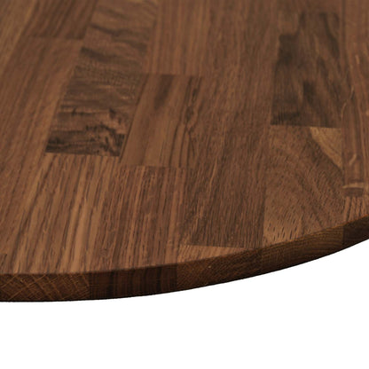 Bordplade Mørk Ø 70 X 2,5 Cm Massivt Eg Træ - Billede 6