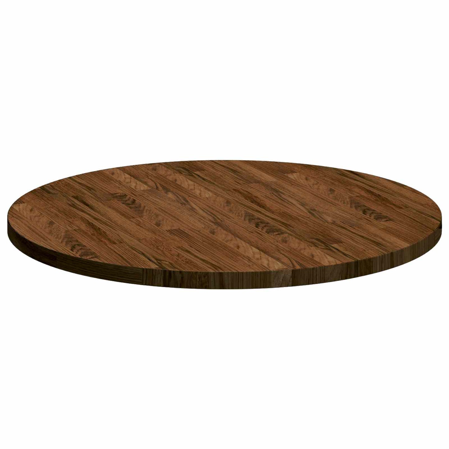 Bordplade Mørk Ø 70 X 2,5 Cm Massivt Eg Træ - Billede 5