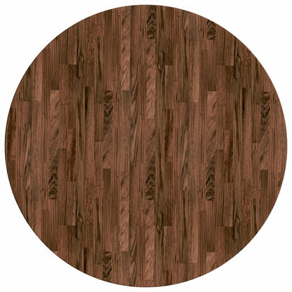 Bordplade Mørk Ø 70 X 2,5 Cm Massivt Eg Træ - Billede 2