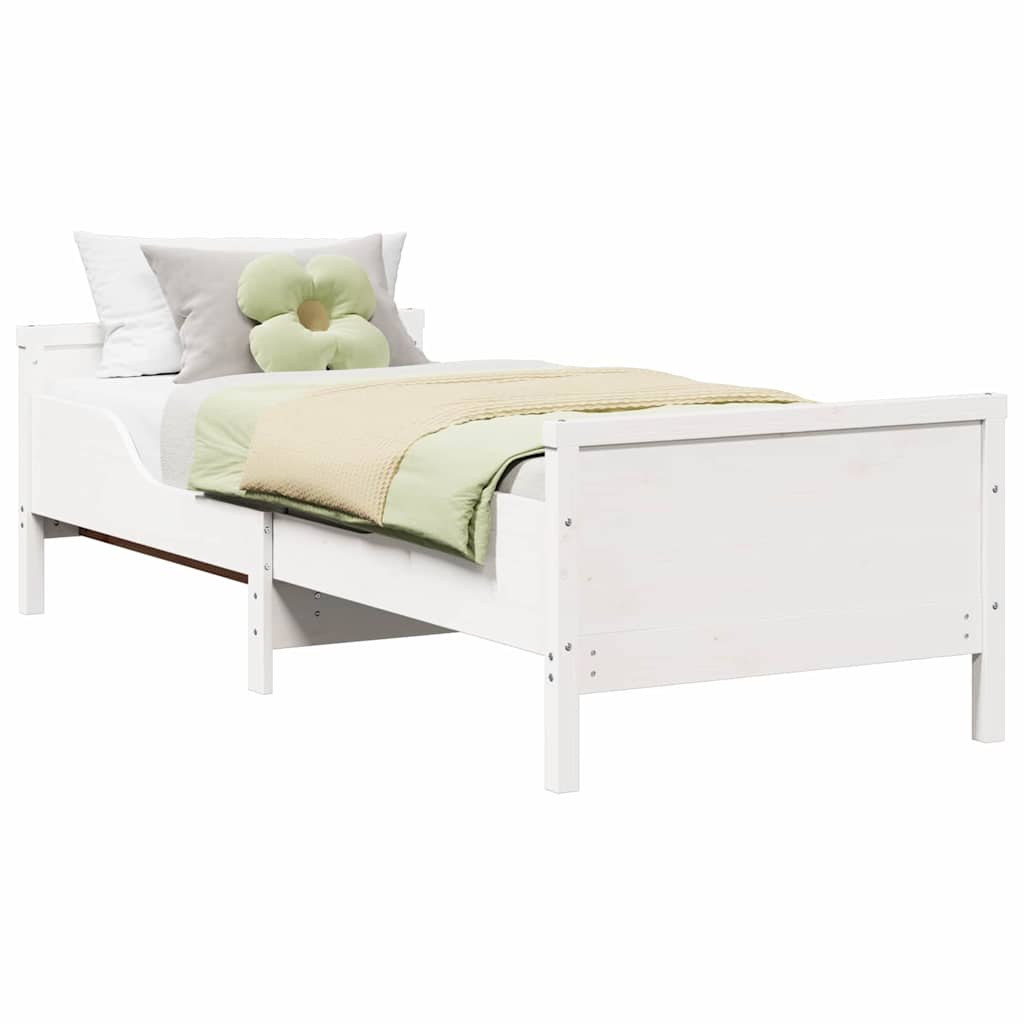 Udvidelig Sengestel Til Børn Other Hvid 80 130 / 165 / 200 Cm - Billede 3