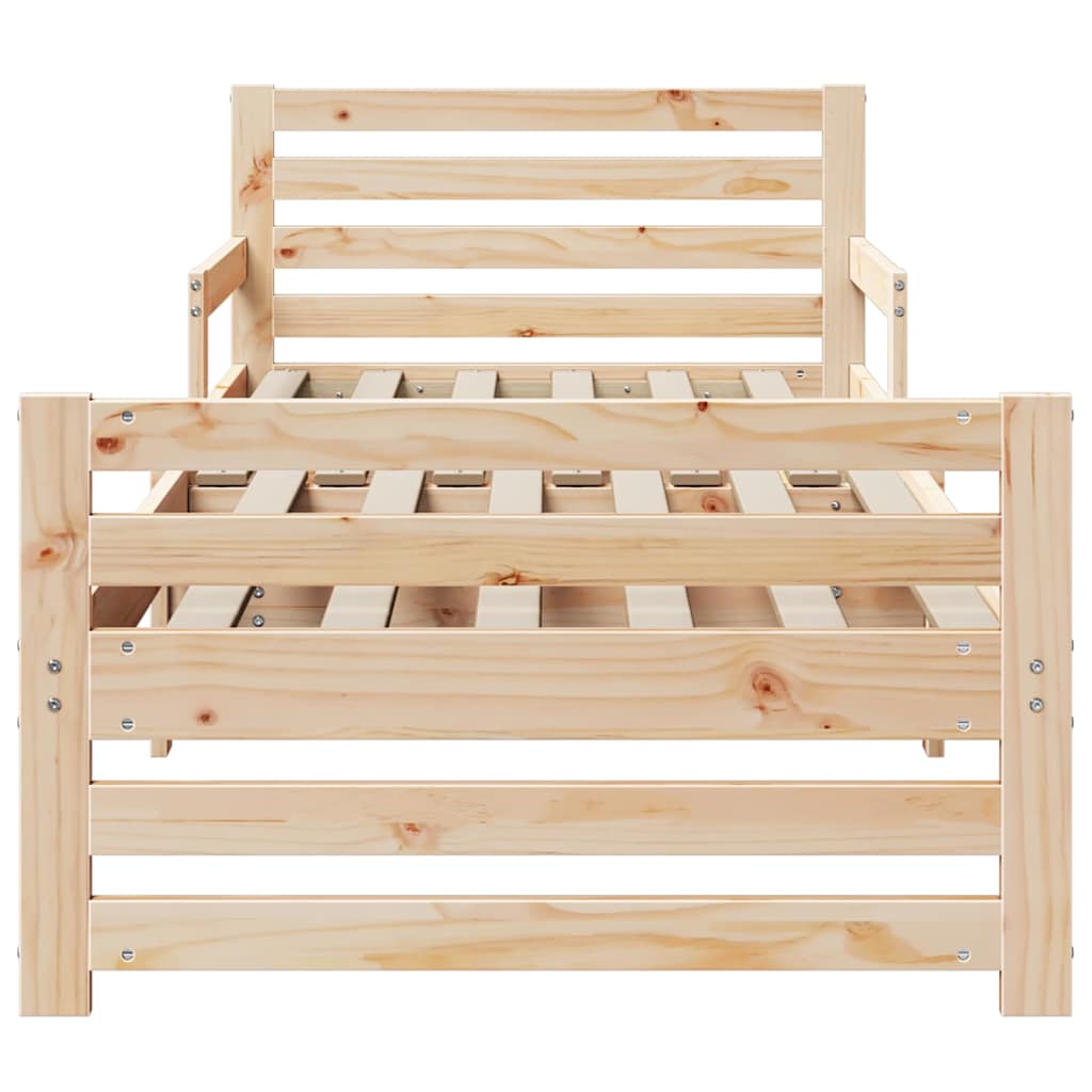 Udvidelig Sengestel Til Børn Other Brun 80 130 / 165 / 200 Cm - Billede 6