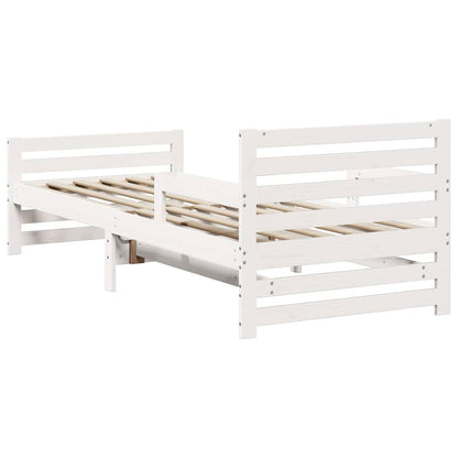 Udvidelig Sengestel Til Børn Other Hvid 80 130 / 165 / 200 Cm - Billede 8
