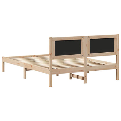 Sengestel Med Hovedgærde Mørkegrå 160 X 200 Cm Massiv Fyrretræ - Billede 7