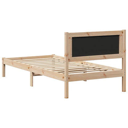 Sengestel Med Hovedgærde Mørkegrå 90 X 200 Cm Massiv Fyrretræ - Billede 7