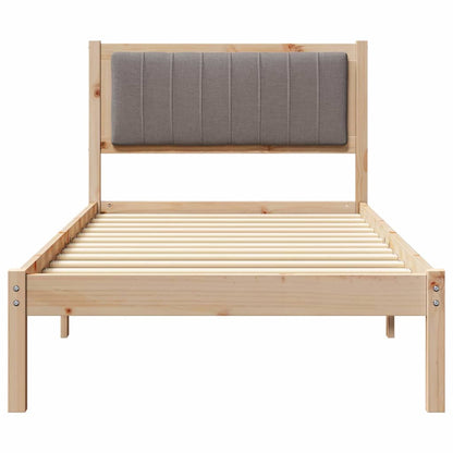 Sengestel Med Polstret Hovedgavl Gråbrun 90 X 200 Cm - Billede 5
