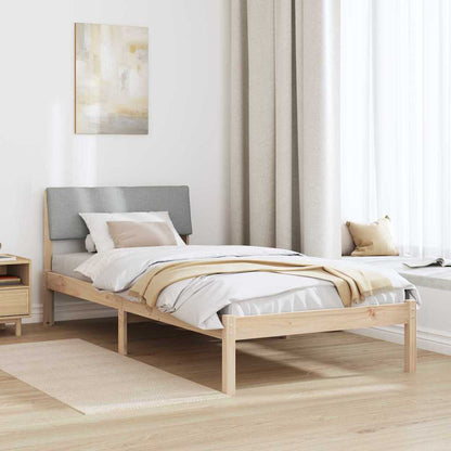 Sengestel Og Lys Grå 90 X 200 Cm Massivt Fyrretræ - Billede 4