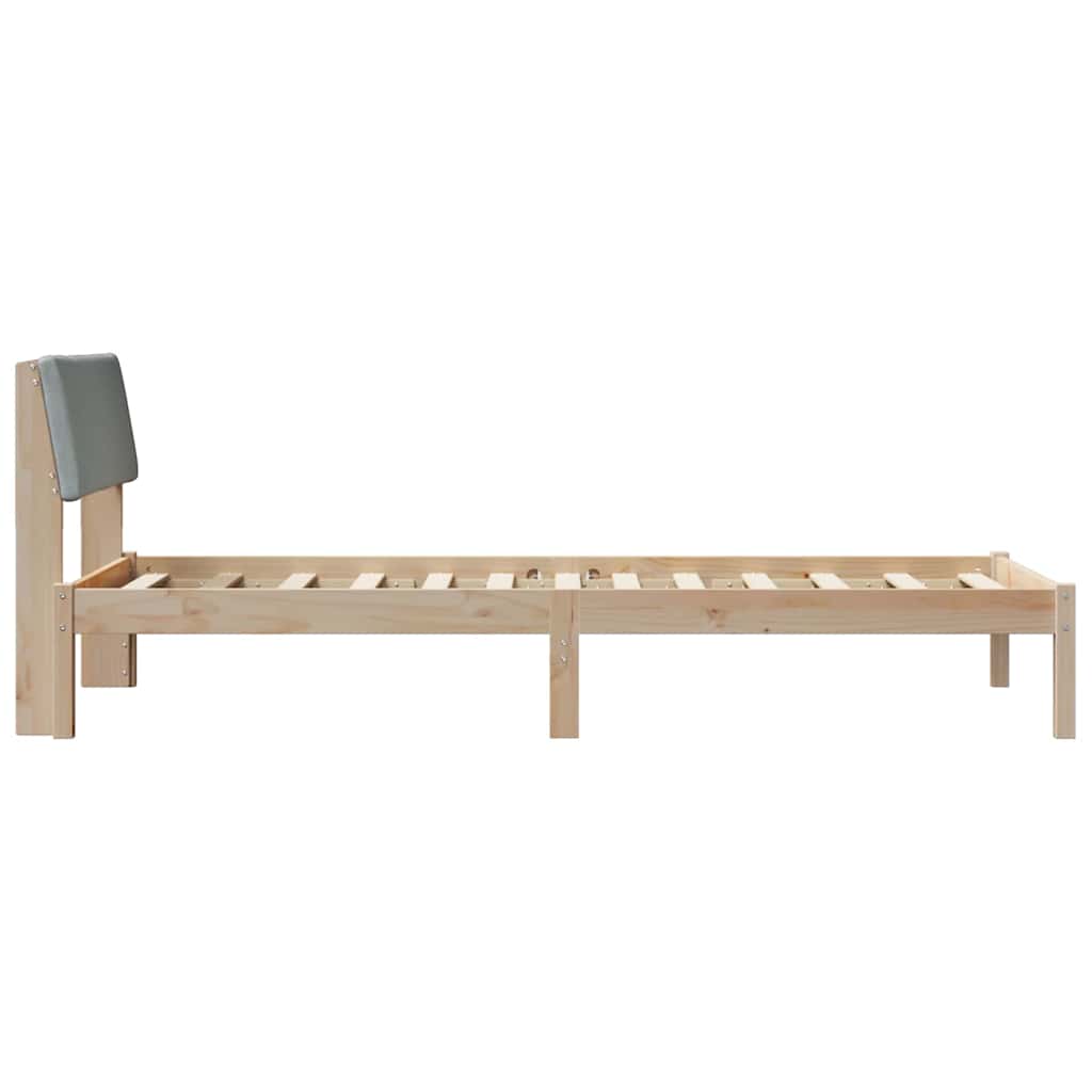 Sengestel Og Lys Grå 90 X 200 Cm Massivt Fyrretræ - Billede 6