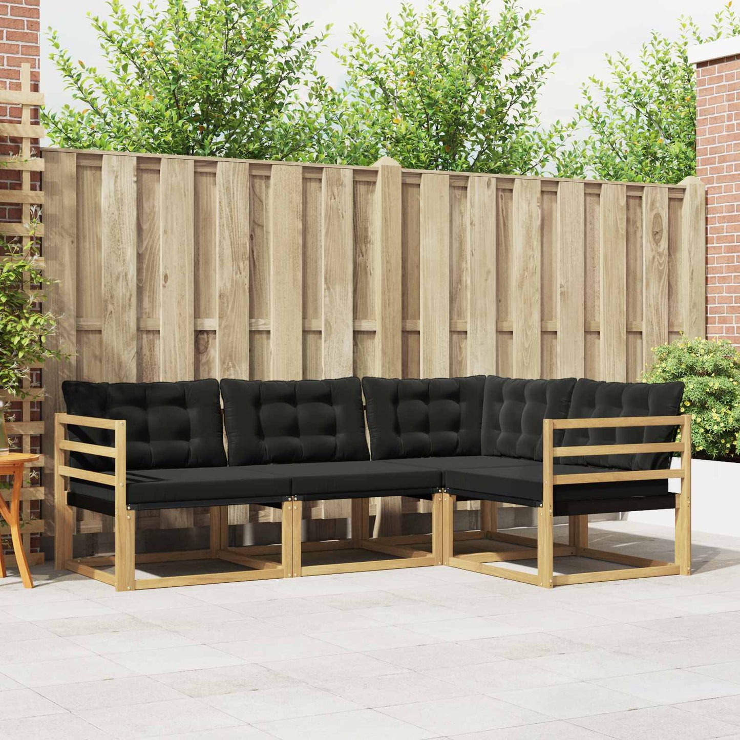 Udendørs Sofagruppe Med Pude 4 Dele - Variant 3388626
