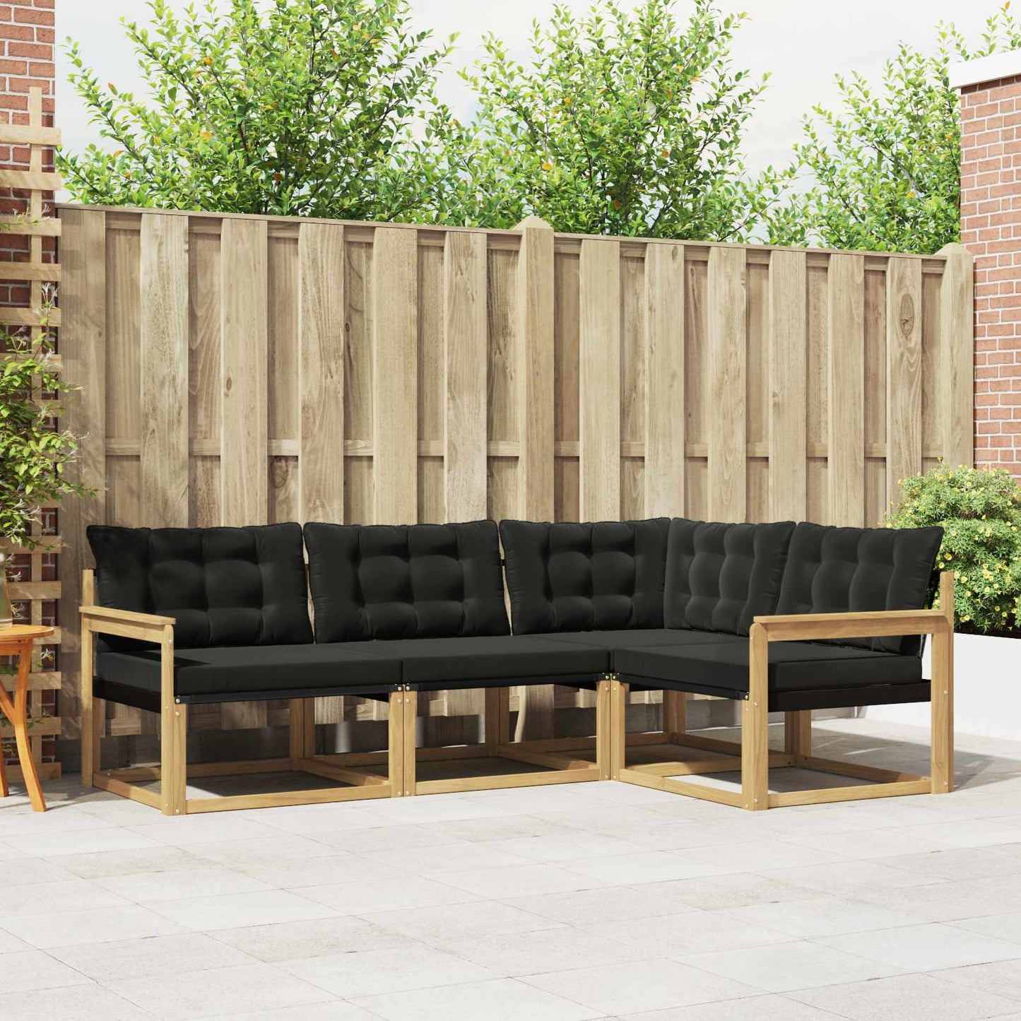 Udendørs Sofagruppe Med Pude 4 Dele - Variant 3388630