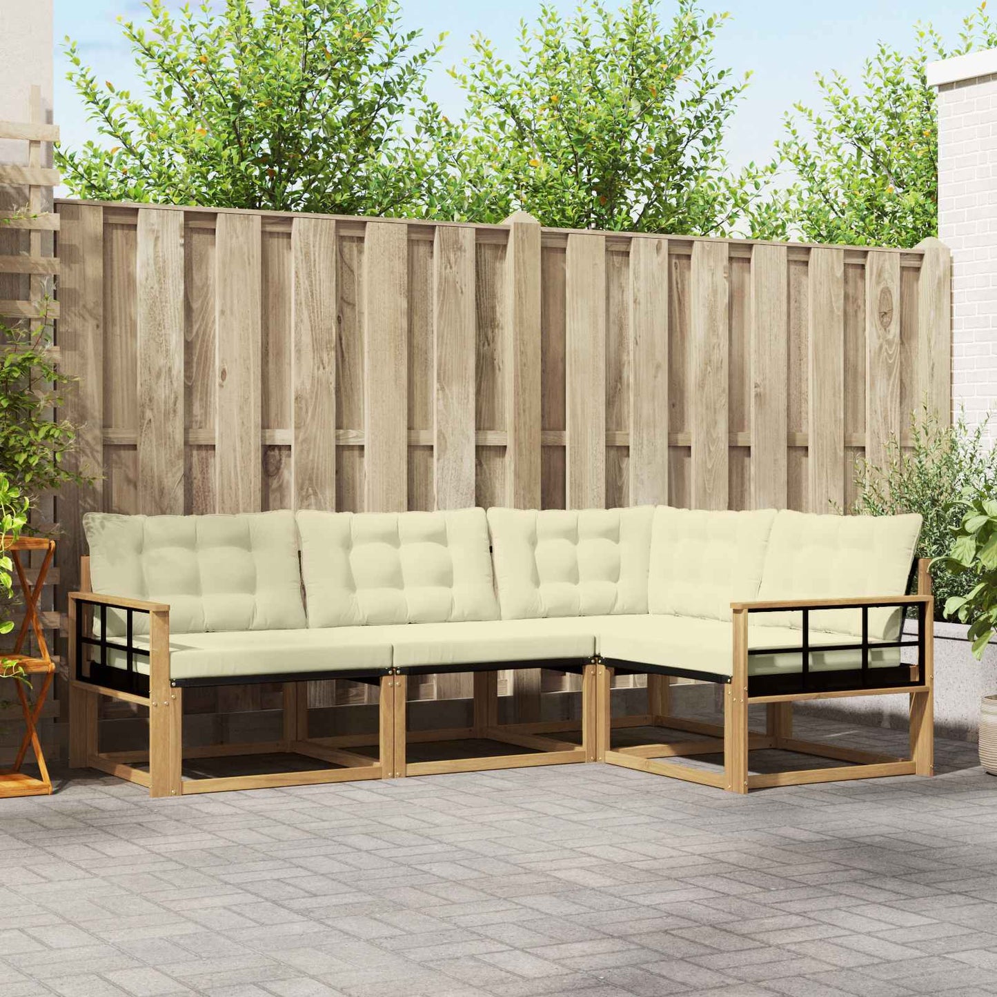 Udendørs Sofagruppe Med Pude 4 Dele - Variant 3388640