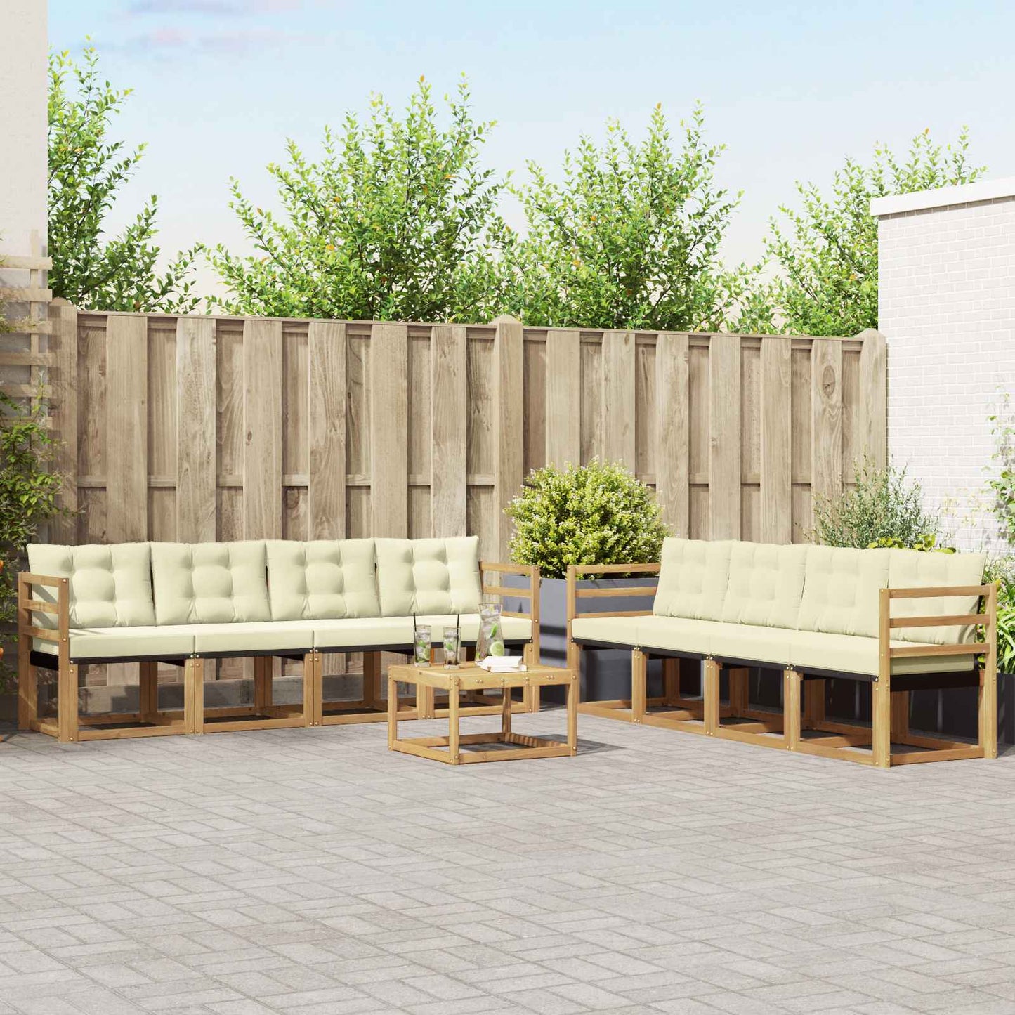 Udendørs Sofagruppe Med Pude 9 Dele
