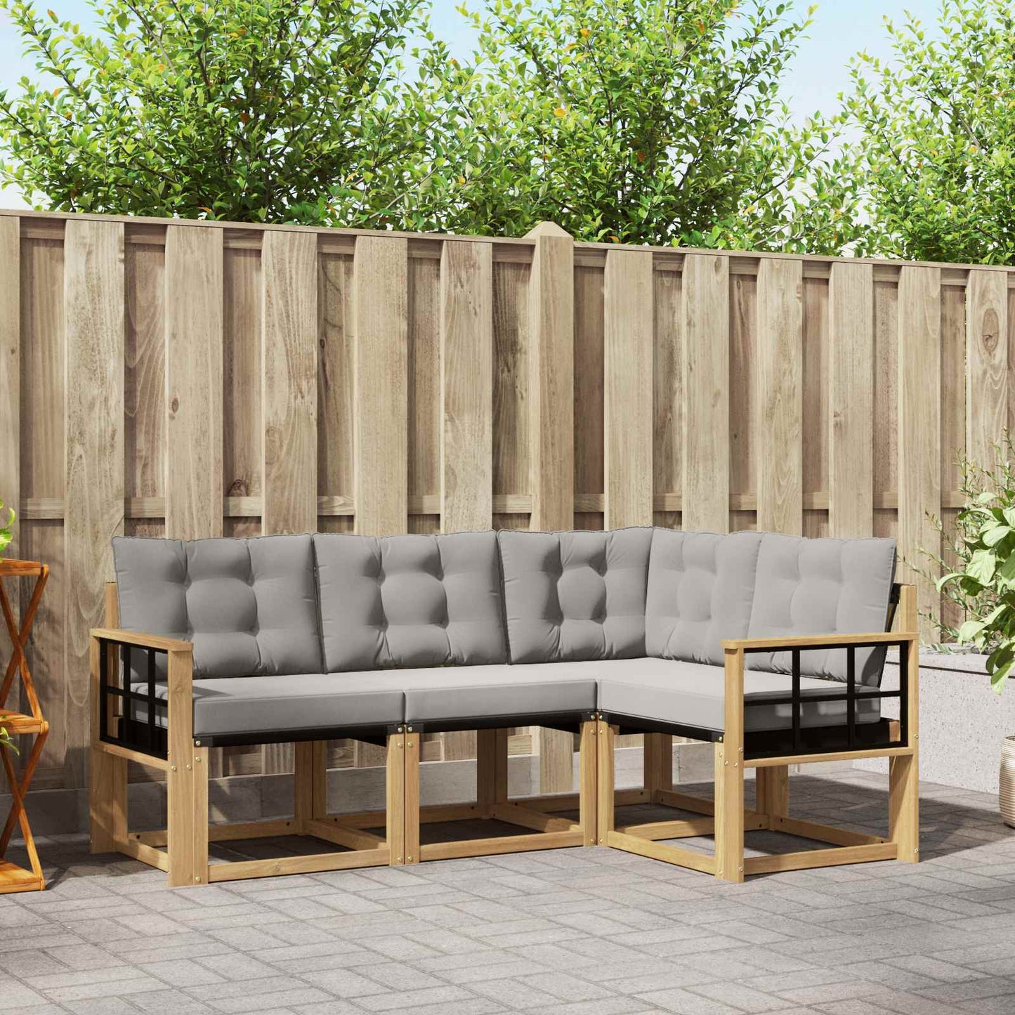 Udendørs Sofagruppe Med Pude 4 Dele - Variant 3389433