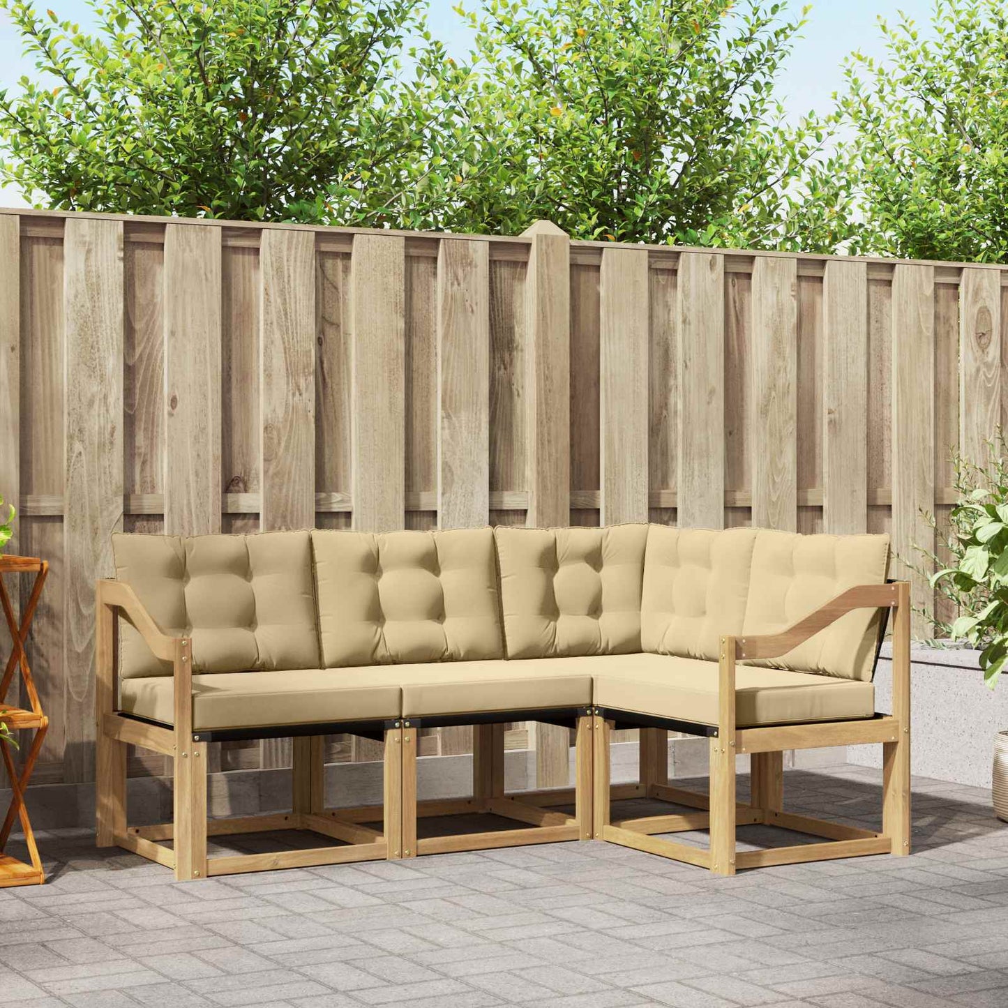Udendørs Sofagruppe Med Pude 4 Dele - Variant 3389439