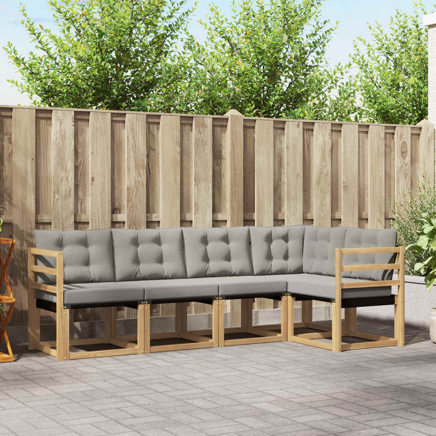 Udendørs Sofagruppe Med Pude 5 Dele - Variant 3389465