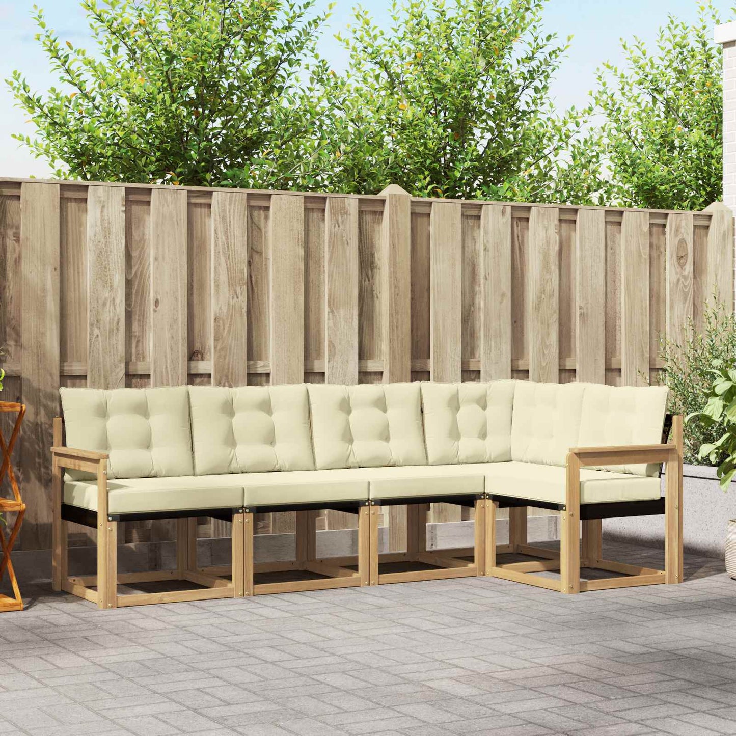 Udendørs Sofagruppe Med Pude 5 Dele - Variant 3389468
