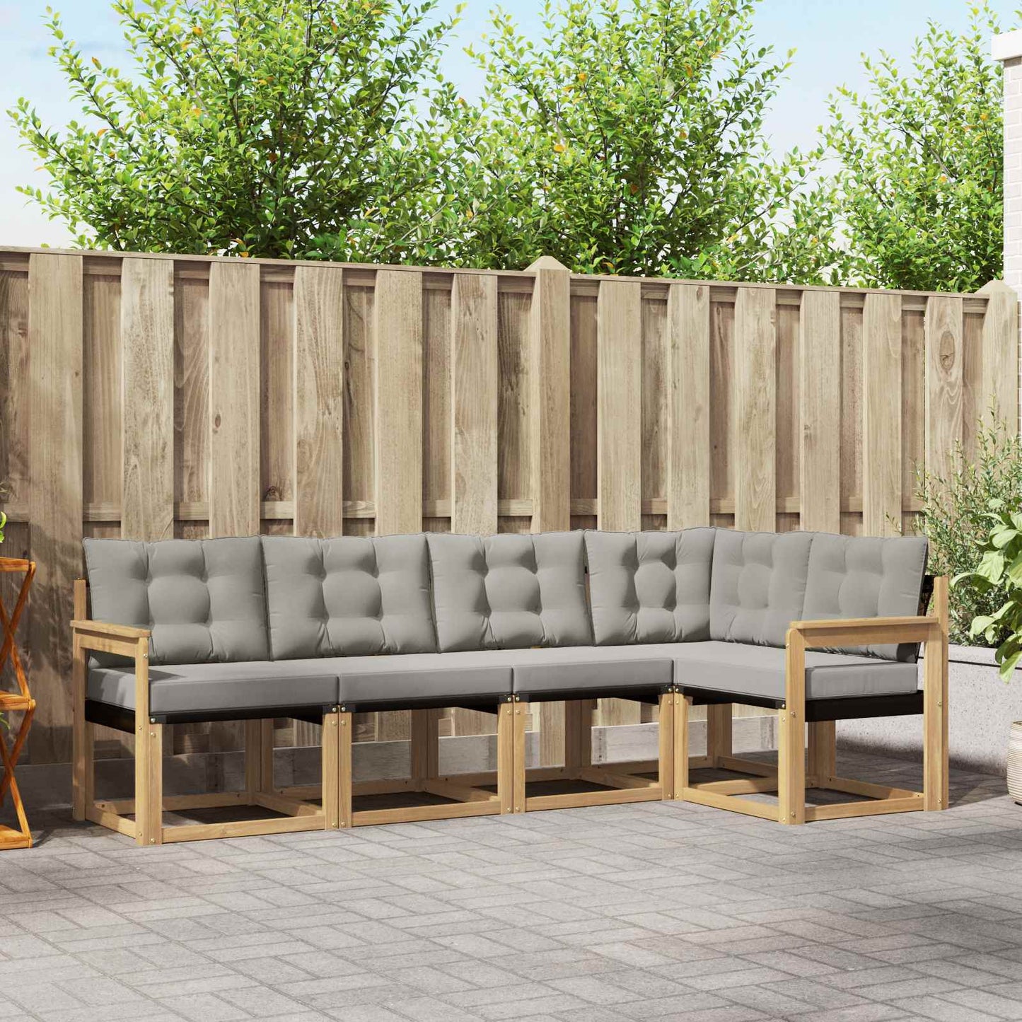 Udendørs Sofagruppe Med Pude 5 Dele - Variant 3389469
