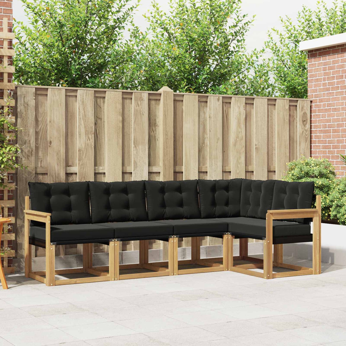 Udendørs Sofagruppe Med Pude 5 Dele - Variant 3389470