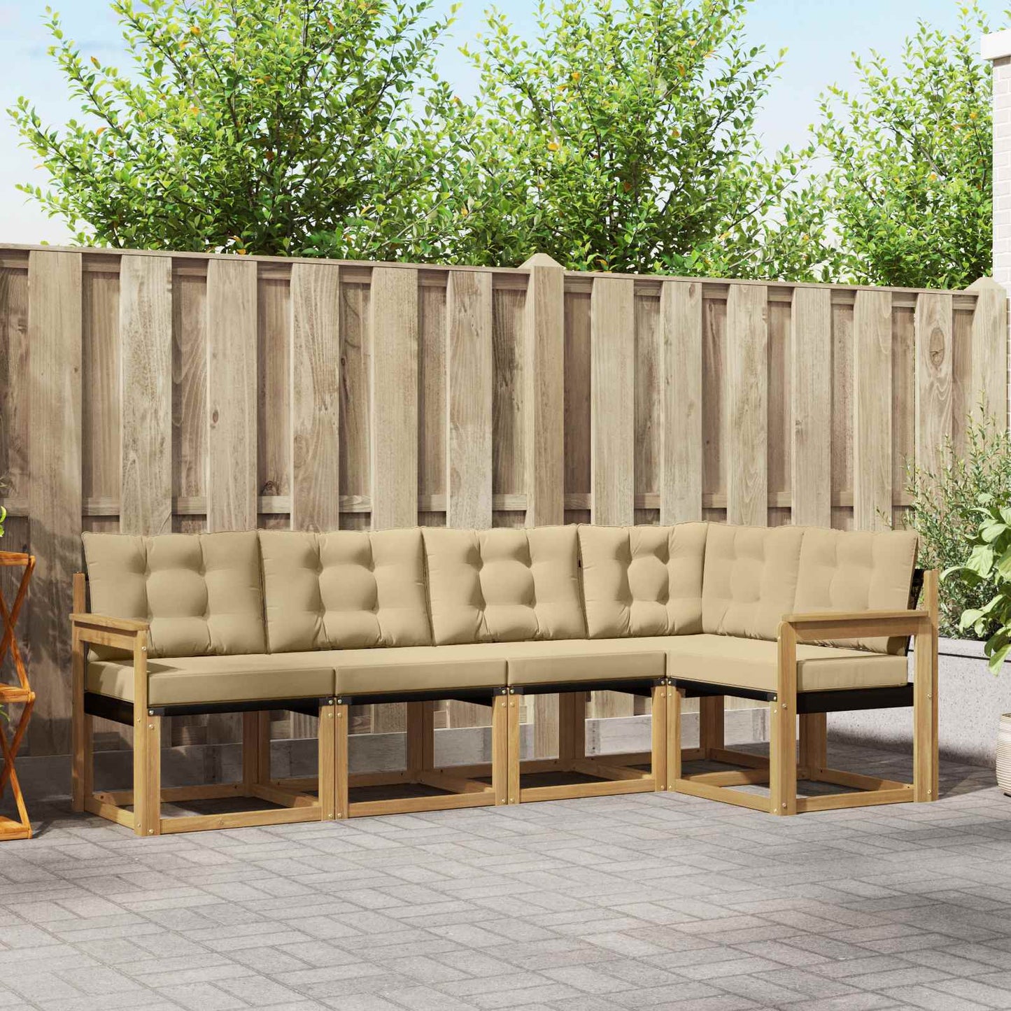 Udendørs Sofagruppe Med Pude 5 Dele - Variant 3389471