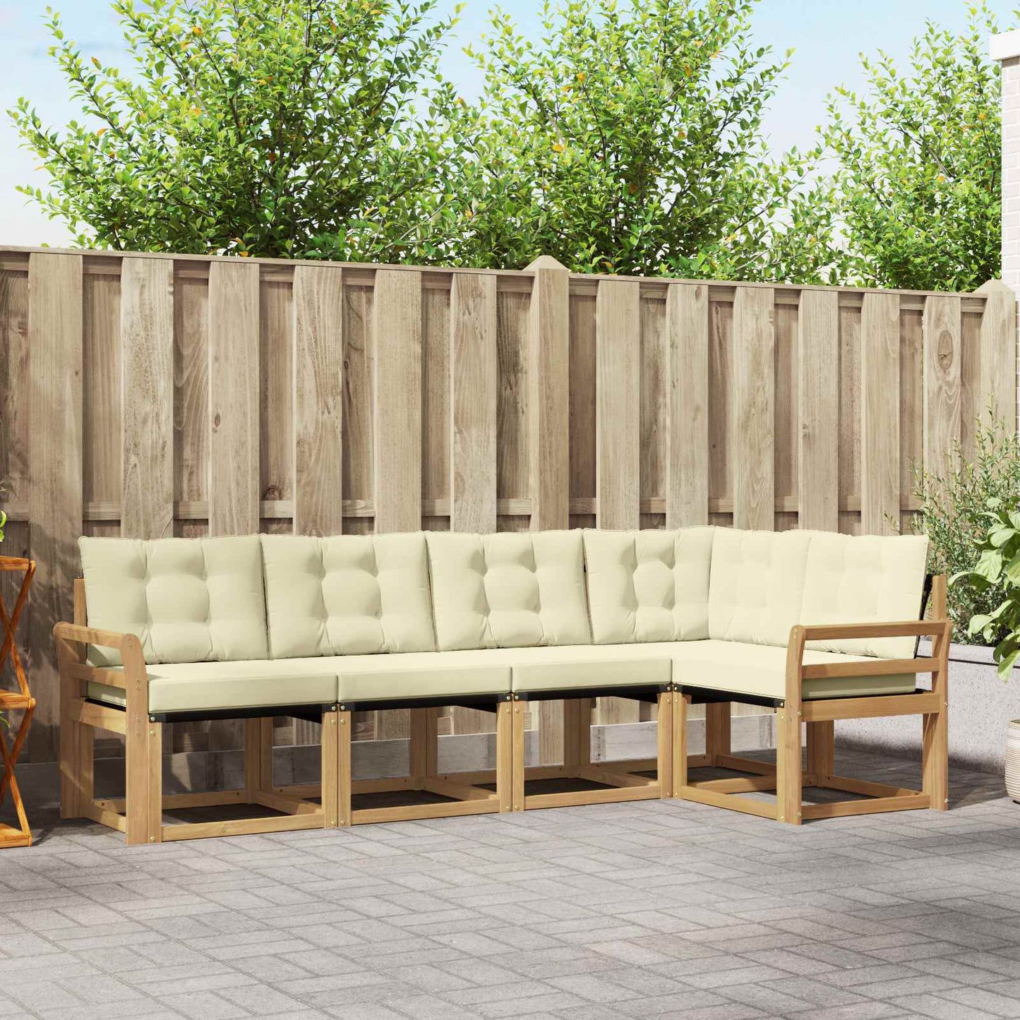 Udendørs Sofagruppe Med Pude 5 Dele - Variant 3389476