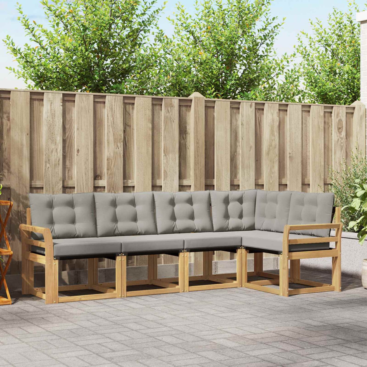 Udendørs Sofagruppe Med Pude 5 Dele - Variant 3389477