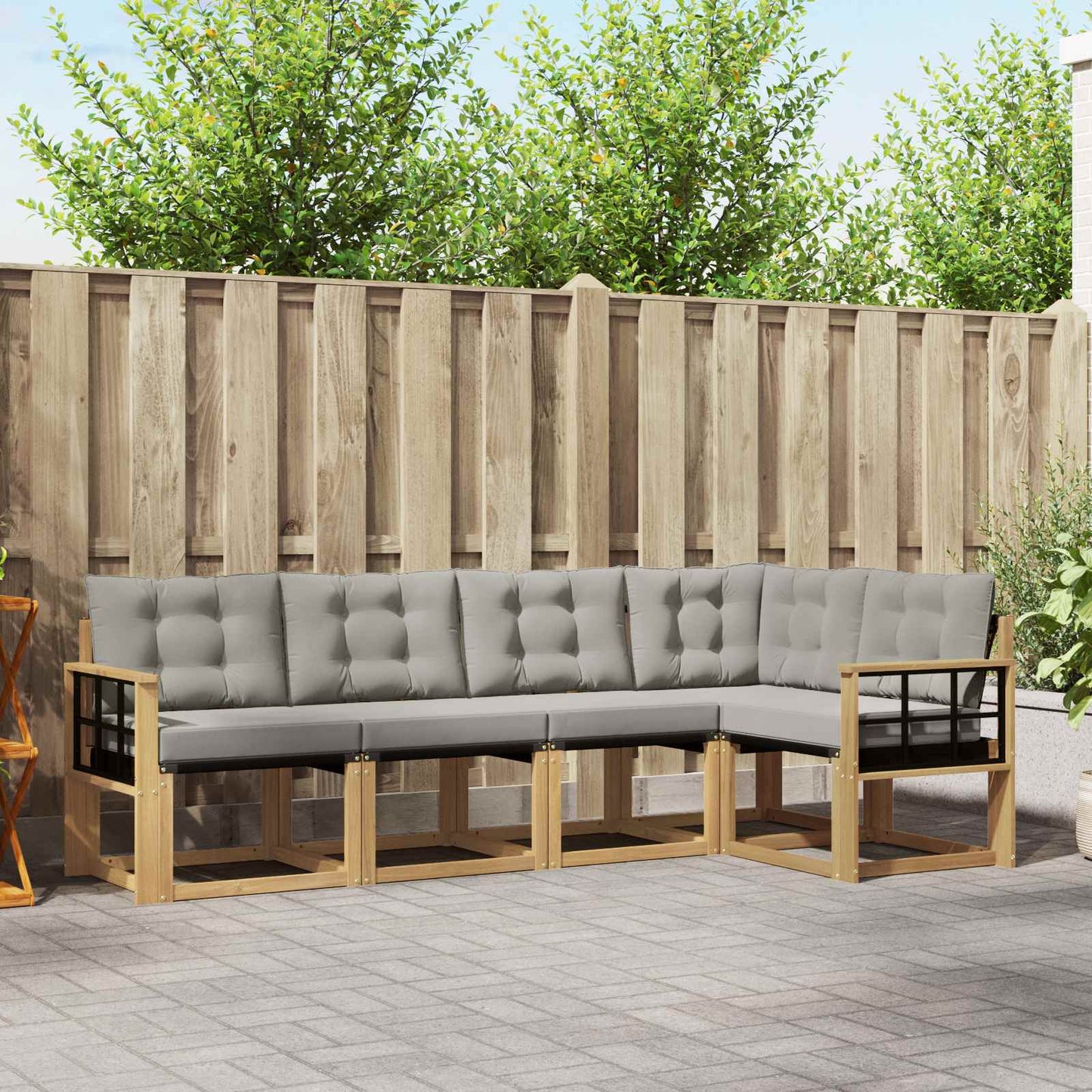 Udendørs Sofagruppe Med Pude 5 Dele - Variant 3389481