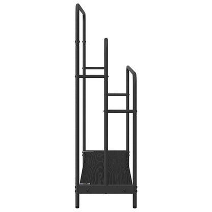 Tøjstativ Med Hylde Sort Eg 90 X 30 X 100.5 Cm Konstrueret Træ - Billede 6