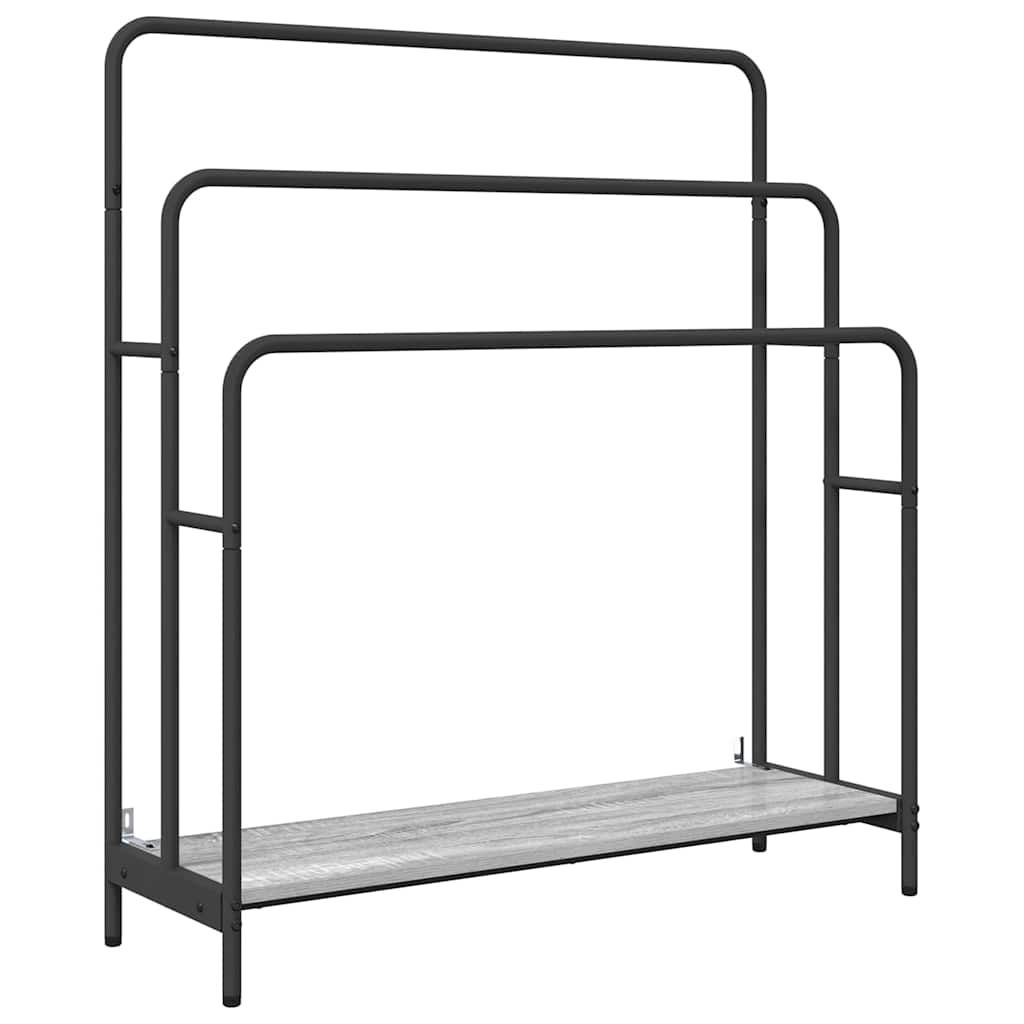 Tøjstativ Grå Sonoma-eg 90 X 30 X 100.5 Cm Konstrueret Træ - Billede 2