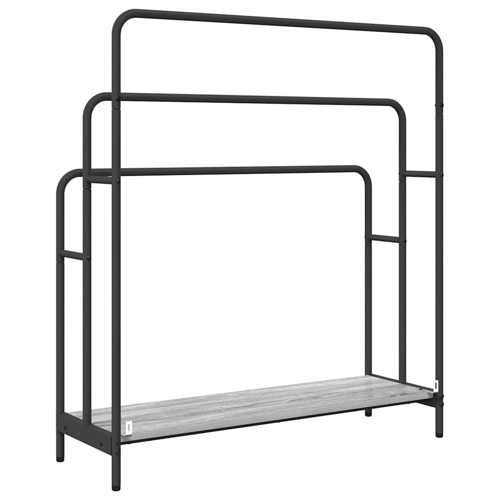 Tøjstativ Grå Sonoma-eg 90 X 30 X 100.5 Cm Konstrueret Træ - Billede 7