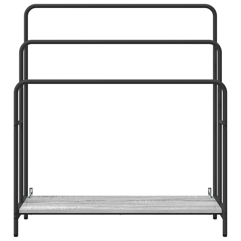 Tøjstativ Grå Sonoma-eg 90 X 30 X 100.5 Cm Konstrueret Træ - Billede 5