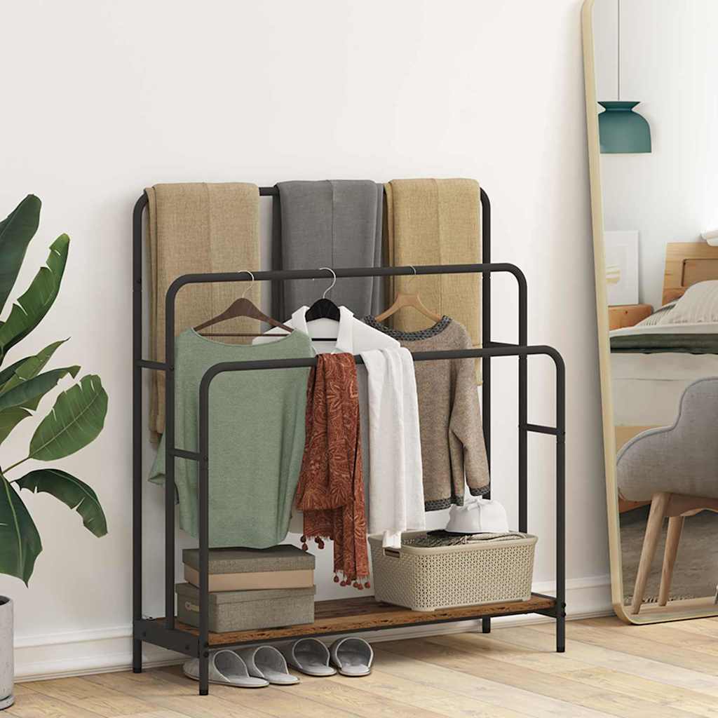 Tøjstativ Gammelt Træ 90 X 30 X 100.5 Cm Konstrueret Træ - Billede 4