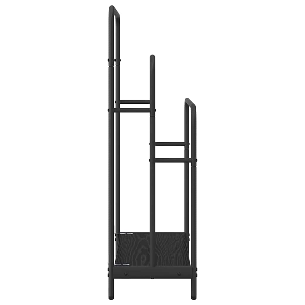 Tøjstativ Med Hylde Sort Eg 60 X 30 X 100.5 Cm Konstrueret Træ - Billede 6