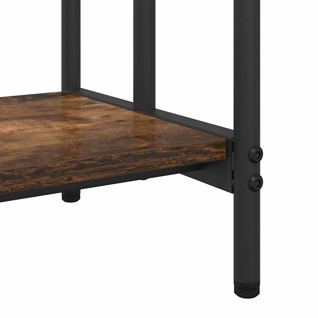 Tøjstativ Med Hylde Røget Eg 60 X 30 X 100.5 Cm Konstrueret Træ - Billede 8