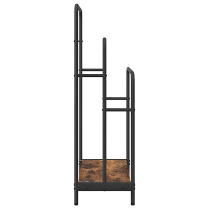 Tøjstativ Med Hylde Røget Eg 60 X 30 X 100.5 Cm Konstrueret Træ - Billede 6