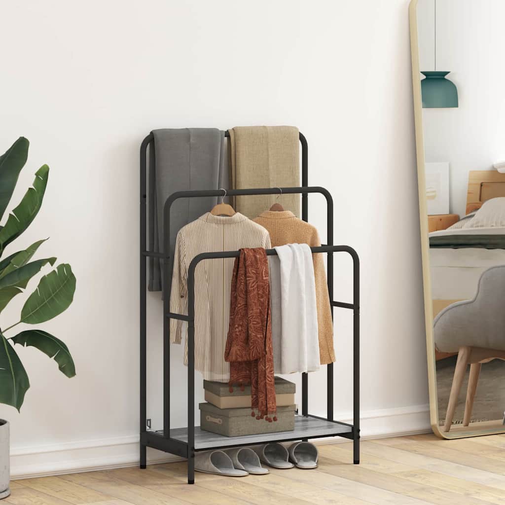 Tøjstativ Grå Sonoma-eg 60 X 30 X 100.5 Cm Konstrueret Træ - Billede 4