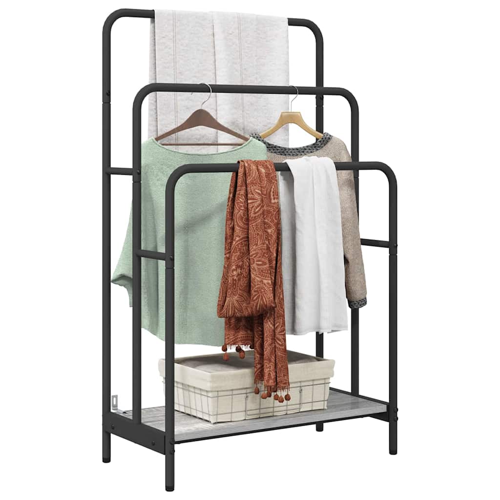 Tøjstativ Grå Sonoma-eg 60 X 30 X 100.5 Cm Konstrueret Træ - Billede 3