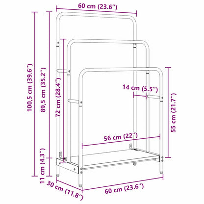 Tøjstativ Gammelt Træ 60 X 30 X 100.5 Cm Konstrueret Træ - Billede 12